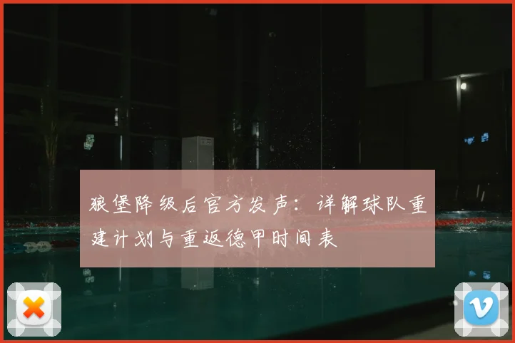 狼堡降级后官方发声:详解球队重建计划与重返德甲时间表